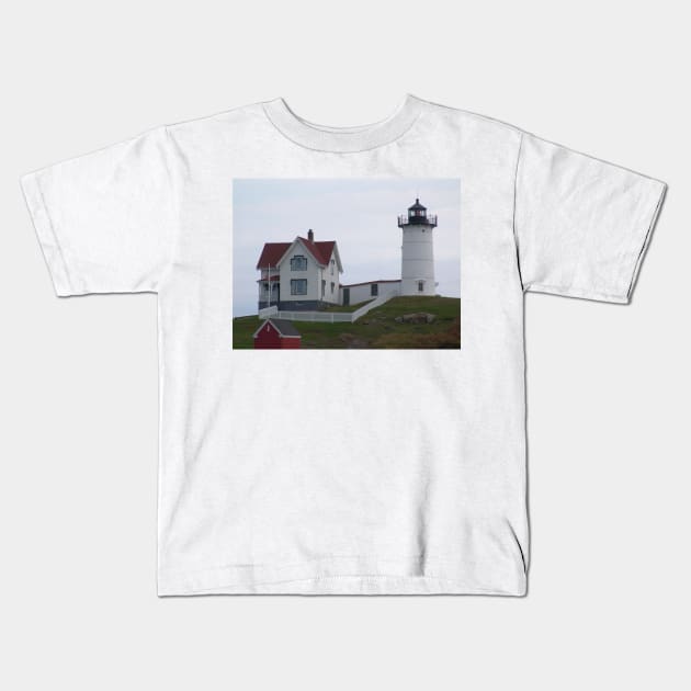 Nubble Light - York Beach, ME Kids T-Shirt by searchlight